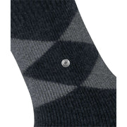 Burlington Cosy Argyle Socks - Black