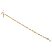 David Van Hagen Gold Plated Albert Large Curb Chain Double Clasp - Gold