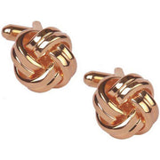 David Van Hagen Rose Gold Knot Cufflinks - Rose Gold