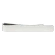 David Van Hagen Skinny Plain Tie Slide - Silver