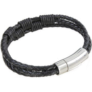 David Van Hagen Twisted Triple Bracelet - Black