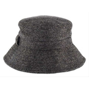 Dents Abraham Moon Herringbone Bucket Hat - Charcoal