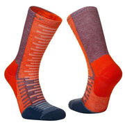 Hilly Active Crew Min Socks - Orange/Burgundy