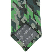 Knightsbridge Neckwear Camo Silk Skinny Tie - Green