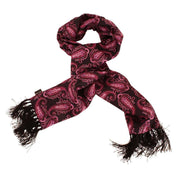 Knightsbridge Neckwear Paisley Aviator Silk Scarf - Purple