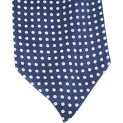 Knightsbridge Neckwear Polka Dot Silk Cravat - Blue/White