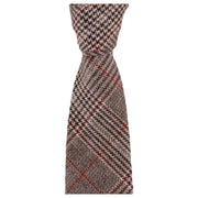 Knightsbridge Neckwear Prince of Wales Check Tie and Pocket Square Set - Brown/Red