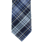 Michelsons of London Country Check Polyester Tie - Blue