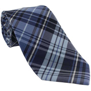 Michelsons of London Country Check Polyester Tie - Blue