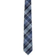 Michelsons of London Country Check Polyester Tie - Blue