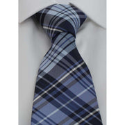 Michelsons of London Country Check Polyester Tie - Blue