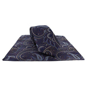 Michelsons of London Luxurious Paisley Tie and Pocket Square Set - Brown