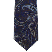 Michelsons of London Luxurious Paisley Tie and Pocket Square Set - Brown