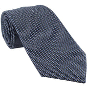 Michelsons of London Pip Geometric Tie and Pocket Square Set - Blue
