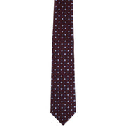 Michelsons of London Small Flower Tie and Pocket Square Set - Wine