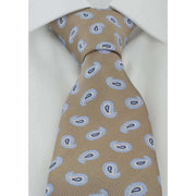 Michelsons of London Spring Pine Tie and Pocket Square Set - Taupe Brown