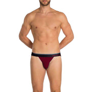 Obviously PrimeMan AnatoMAX Jockstrap - Maroon Burgundy