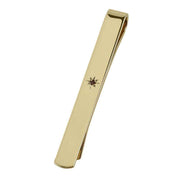 Orton West Ruby Set Tie Bar - Gold