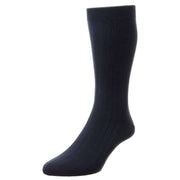 Pantherella Pembrey Sea Island Cotton Socks - Navy