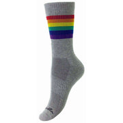 Pantherella Shine Egyptian Sports Socks - Light Grey Mix/Rainbow