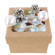 Pearl Aurora Drop Freshwater Pearl Earrings - White