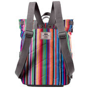 Roka Canfield B Medium Sustainable Canvas Striped Backpack - Multi-colour