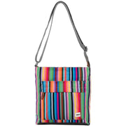 Roka Kennington B Medium Sustainable Canvas Striped Cross Body Bag - Multi-colour