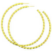 Ti2 Titanium Large Twisted Hoop Earrings - Yellow